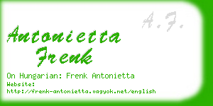 antonietta frenk business card